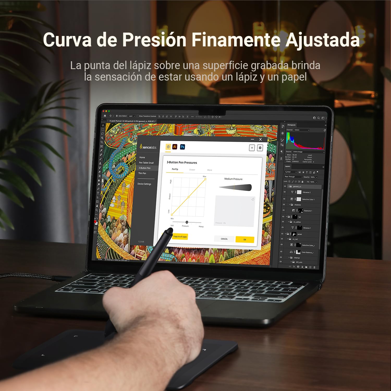 Xencelabs Pen Tablet Small Tableta Gráfica Profesional Inalámbrica de Dibujo 2 Plumas sin Batería Tableta de 8" con Relación 16:9 para Windows-Arm/Windows/Mac/Linux