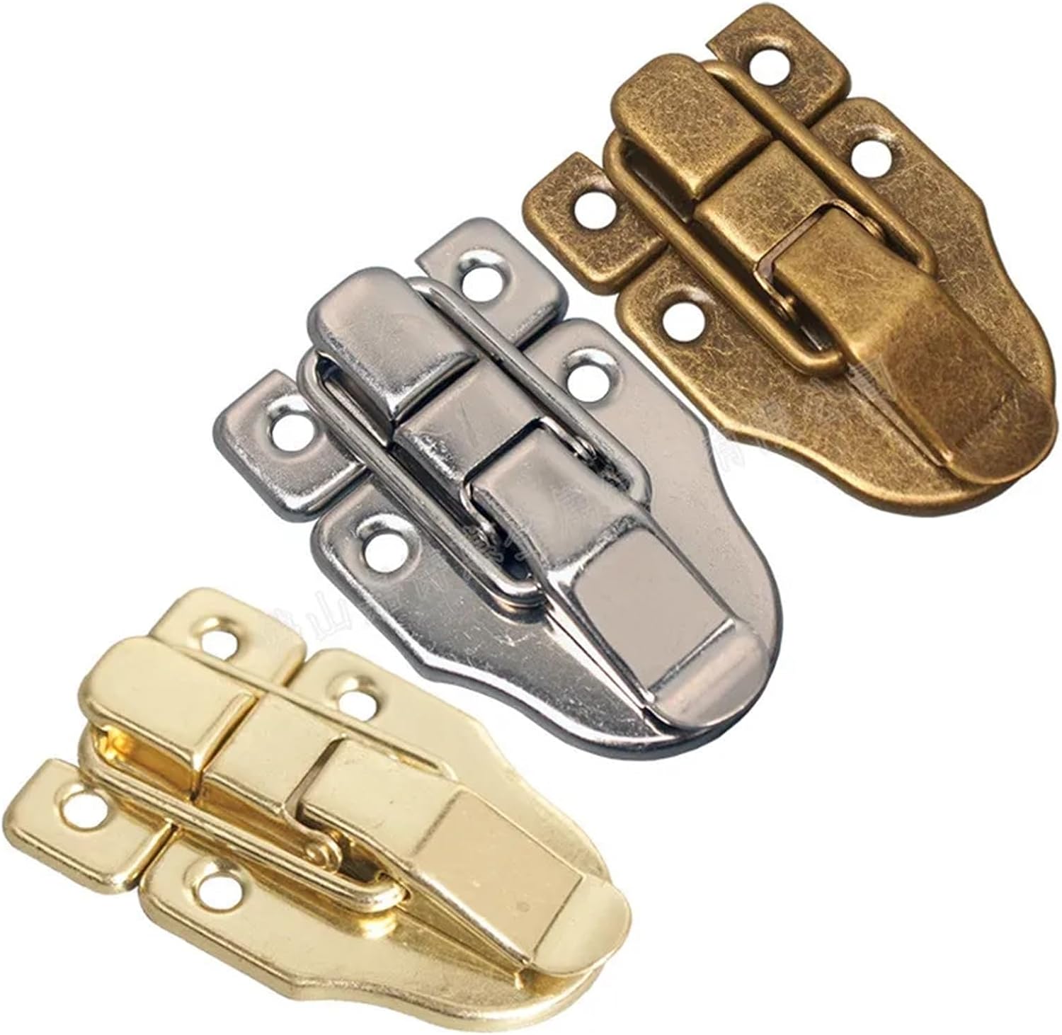 1Pcs Vintage Hasps Locks Metal Decorative Latch Clasps Wooden Box Jewelry Chest Suitcase Cinet(Bronze)