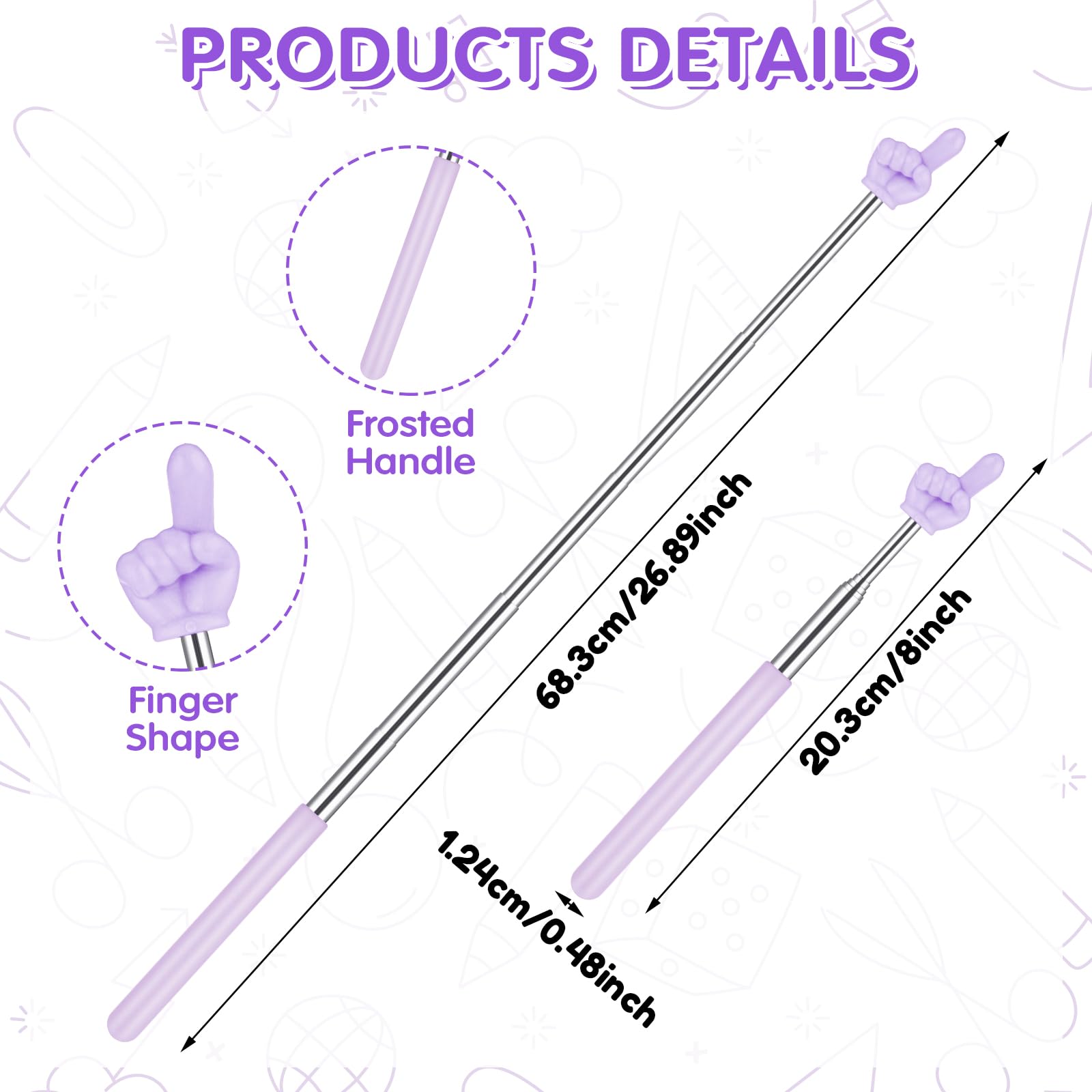 oruola 5 Pcs Finger Pointer Stick,Pointers Stick,Retractable Teacher  Pointer Sticks,Multicolor Pointers Sticks for Classroom Supplies Kids  Reading,Extends to 67.5 CM: Amazon.co.uk: Stationery & Office Supplies