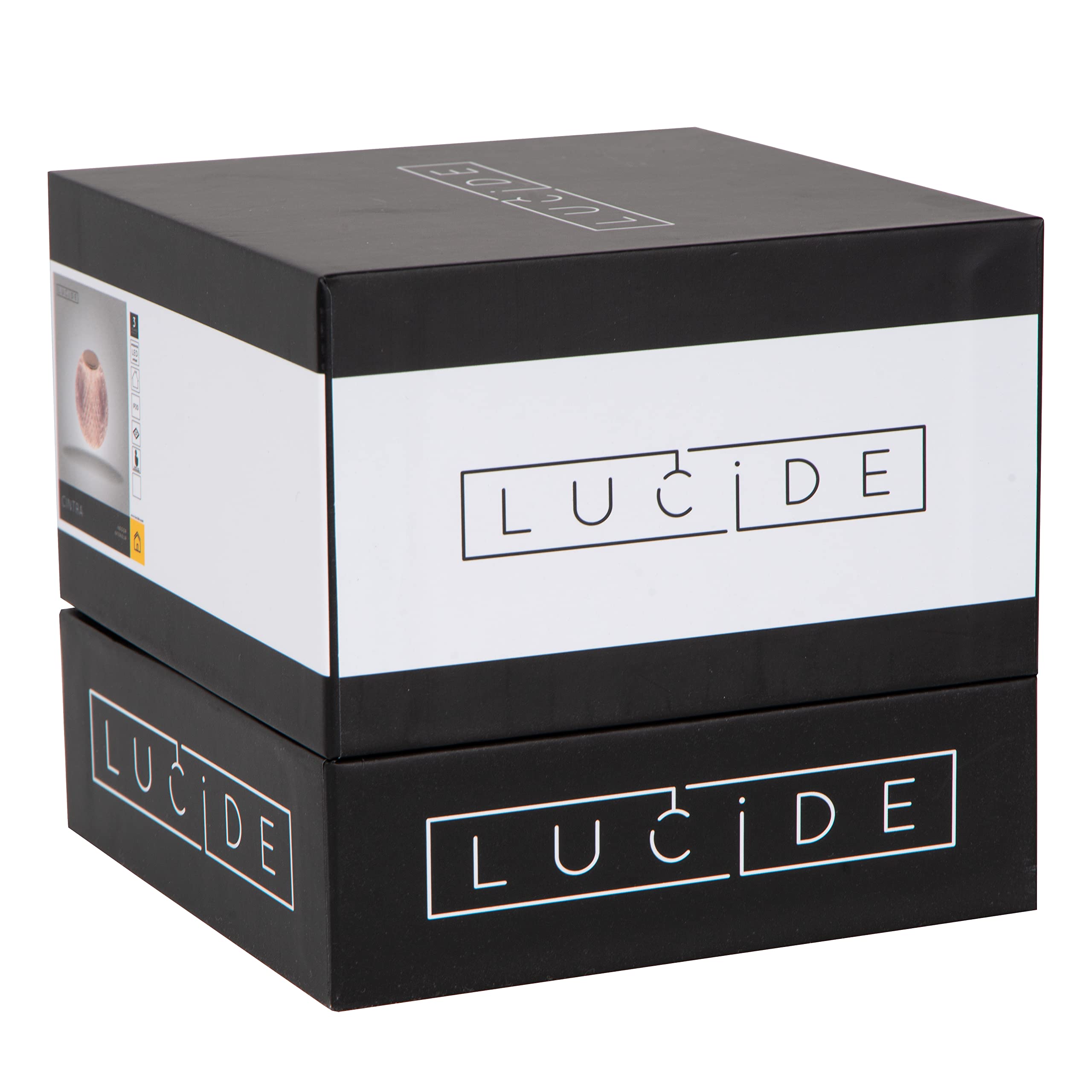 LUCIDE CINTRA - wiederaufladbare Tischlampe - Akku/Batterie - Ø 11 cm - LED 3 StepDim - 1x2W 3000K - Transparent