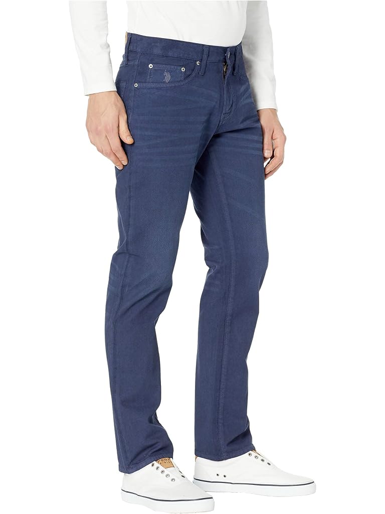 U.S. POLO ASSN. Slim Straight Five-Pocket Jeans in Club Navy