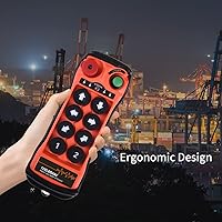 Vista 5 de Q800 Kit de control remoto de grúa inalámbrica industrial 4 movimiento 8 botones 110 V 220 V 380 V elevador eléctrico puente puente transmisor