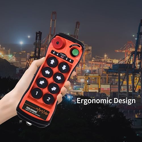 Miniatura 5 de Q800 Grúa inalámbrica industrial Kit de control remoto 8 botones 12v 24v elevador eléctrico elevador puente puente transmisor receptor con parada de