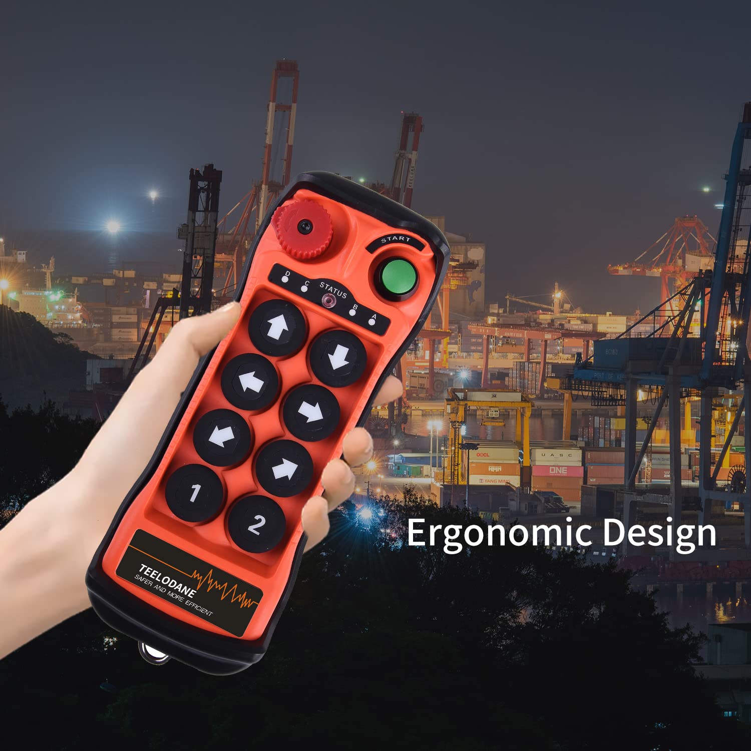 Mando a Distancia Industrial Inalámbrico Transmisor de Control Remoto Industrial Q800 8 Botones 12V 24V Puente grúa Torre grúa eléctrica polipasto de Cadena