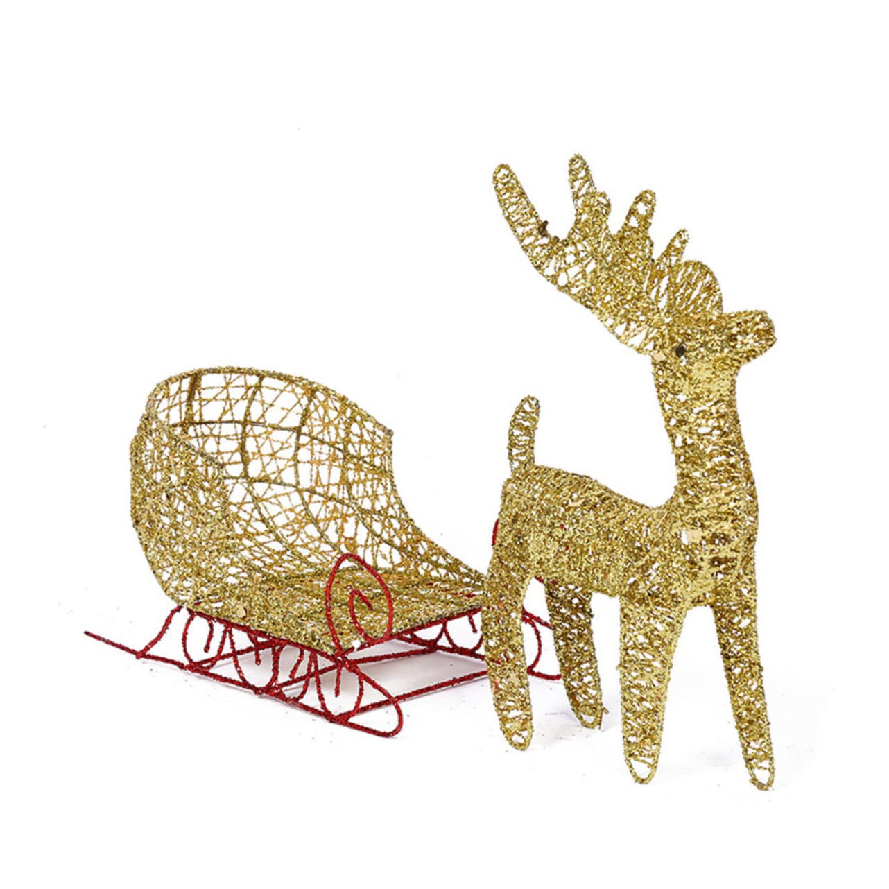 Ciieeo Sleigh Bell Ornaments Mini Reindeer Decor Christmas Supplies for Decorative