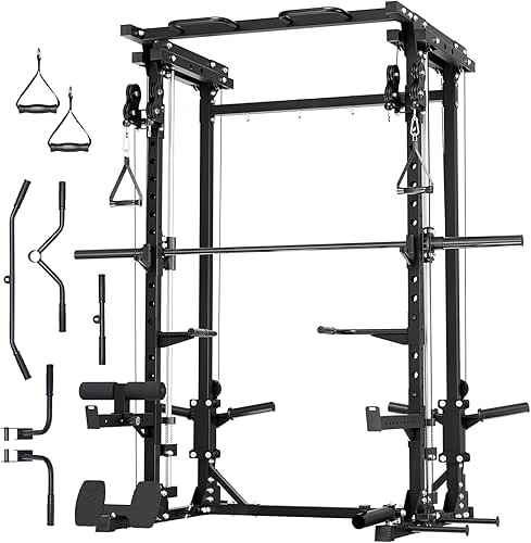 MAJOR FITNESS Drone3 Smith Machine, 2500lbs All-in-One Home Gym Power