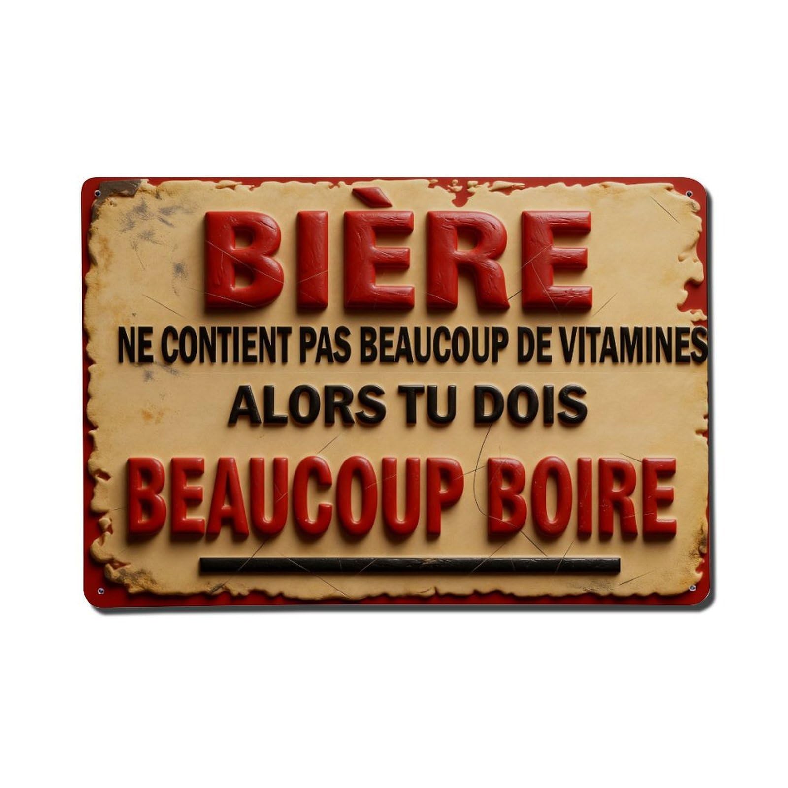 Beer Does Not Contain Many Vitamins, So You Have to Drink A Lot Metal Tin Sign Plaque