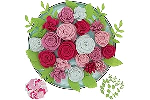 BAZIMA Felt Flower and Succulents Kit: Craft Your Own Floral Creations