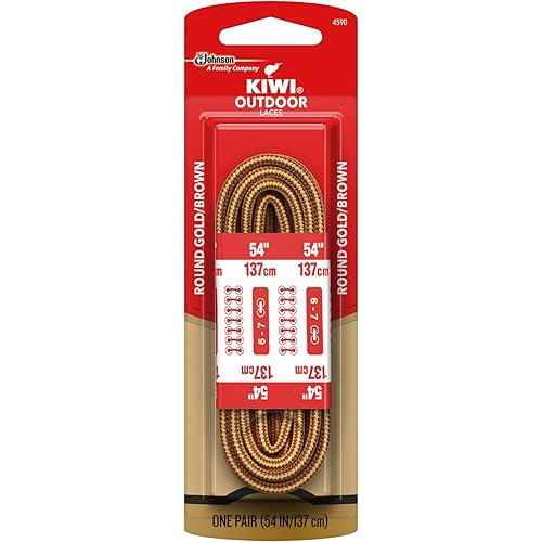 KIWI Outdoor Round Laces, Gold/Brown, 54'', 1 pair (152831)