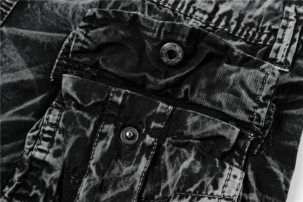 Pantalones cortos de verano para hombre, estilo táctico, estilo militar, de algodón, casuales, sueltos, sin cinturón
