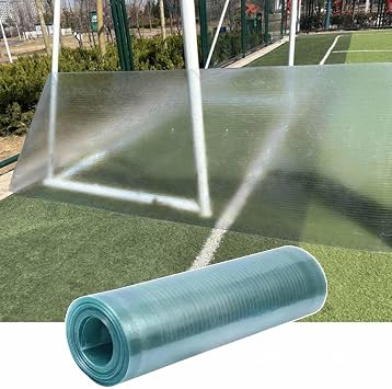 0.8mm Polycarbonate Roofing Sheet, Transparent Glassfiber Sheets, UV Resistant Waterproof Roof Panels, Greenhouse Replacement Plastic Panels, Easy to Bend and Cut,WL-0.5x2m