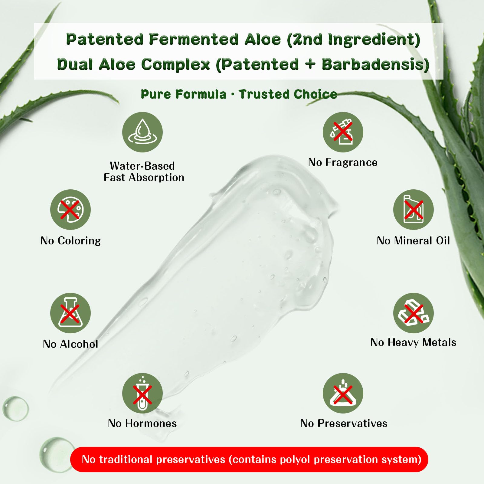 OUKEYA Aloe Vera Puro Gel 500ml + 2% Niacinamida, Para Cara, Cuerpo y Cabello, Para Quemaduras Solares, Rojeces y Piel Seca, Calma, Refuerza La Barrera Cutánea y Dermatológicamente Testado