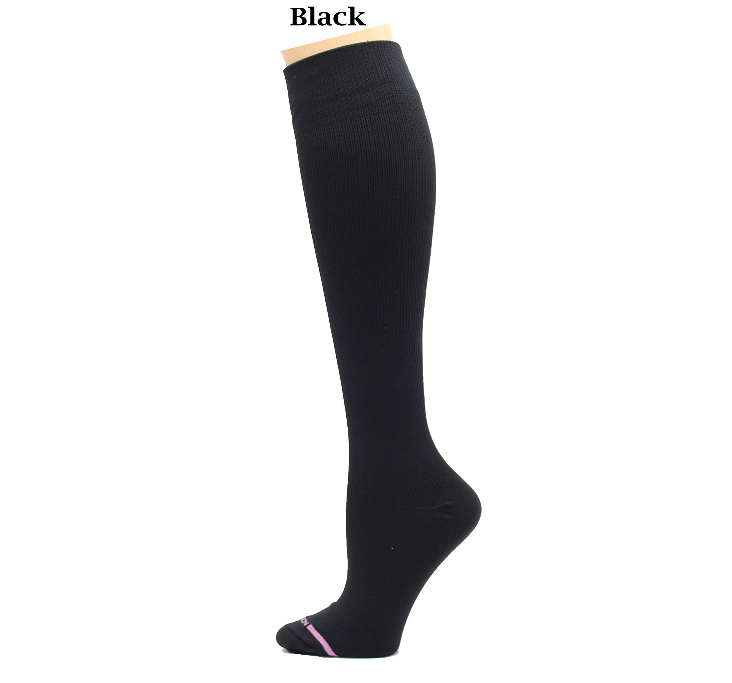 4 Pairs Dr. Motion Therapeutic Graduated Compression Women's Knee-hi Socks