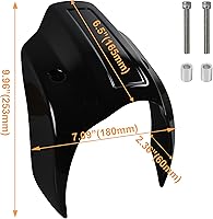 Vista 6 de Cubierta de carenado de faro negro brillante de aluminio para Harley Breakout, kit de cubierta de carenado de aluminio para Harley Davidson Softail