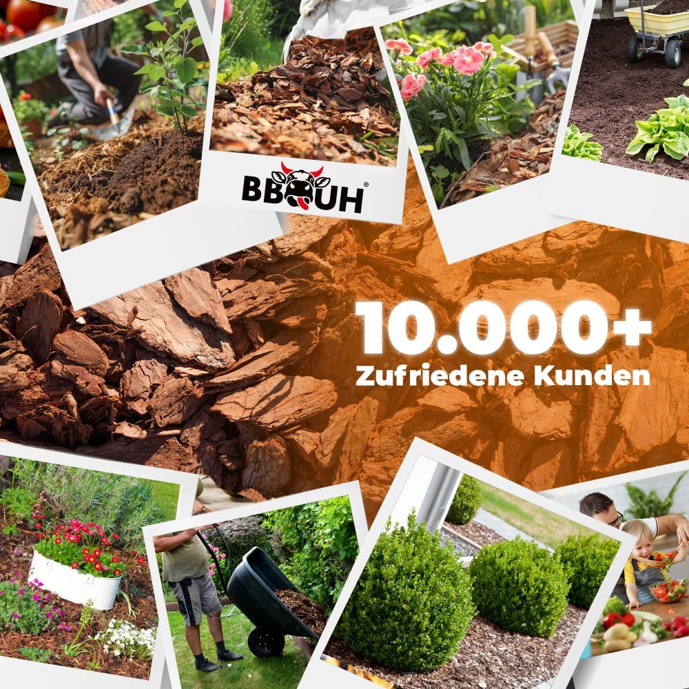 Pinienrinde grob 20–40 mm 140L (2x70L) Premium Pinienmulch aus Mittelmeerkiefer – Dekorativer Rindenmulch mit angenehmem Duft – Für besseren Luft- & Wasserhaushalt im Boden und Gartenbeet