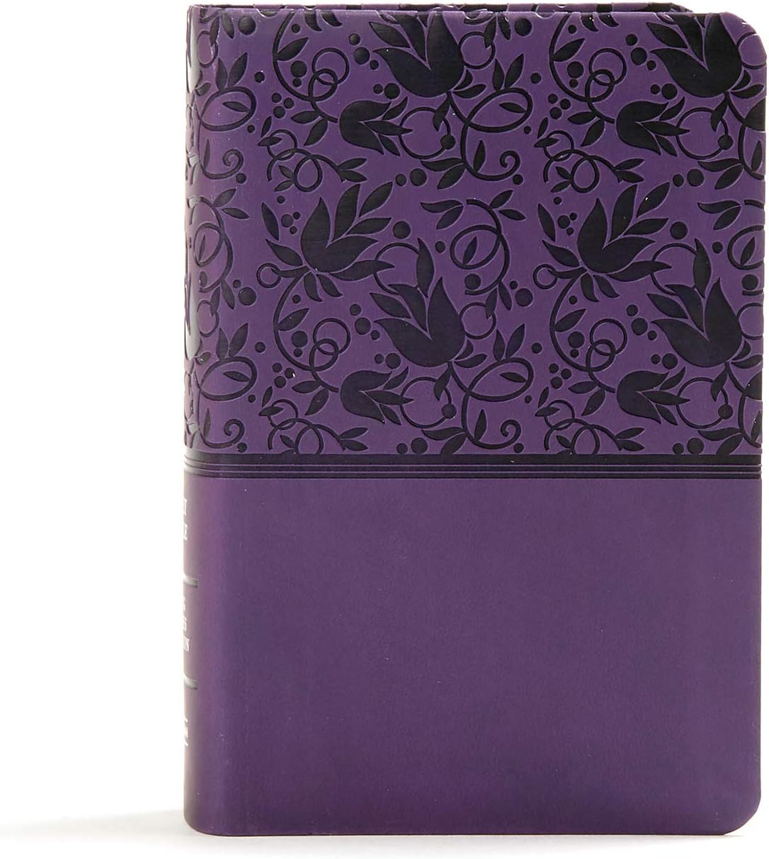 KJV Large Print Compact Reference Bible, Purple LeatherTouch, Red Letter, Pure Cambridge Text, Presentation Page, Cross-References, Full-Color Maps, Easy-to-Read Bible MCM Type