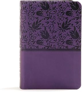 KJV Large Print Compact Reference Bible, Purple LeatherTouch, Red Letter, Pure Cambridge Text, Presentation Page, Cross-References, Full-Color Maps, Easy-to-Read Bible MCM Type