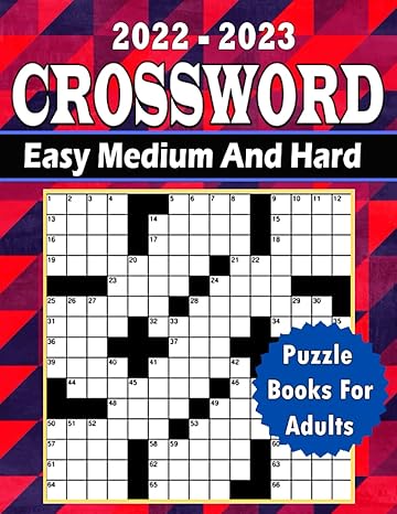 2022 2023 New Easy Medium Hard Crossword Puzzle Books For Adults: New