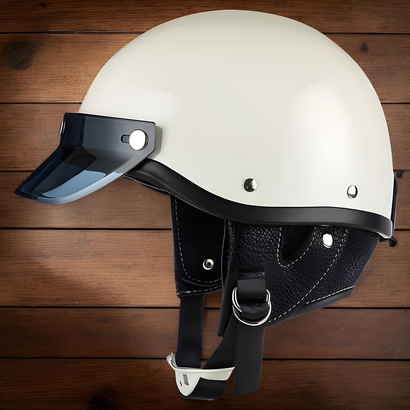 XIAOXIAOYU Half Shell Helmet, Half Elmet motociclistico, Caschi da moto per uomini, Cappuccetto a faccia aperta traspirante leggero per Scooter Racing Street Motocross Cruiser