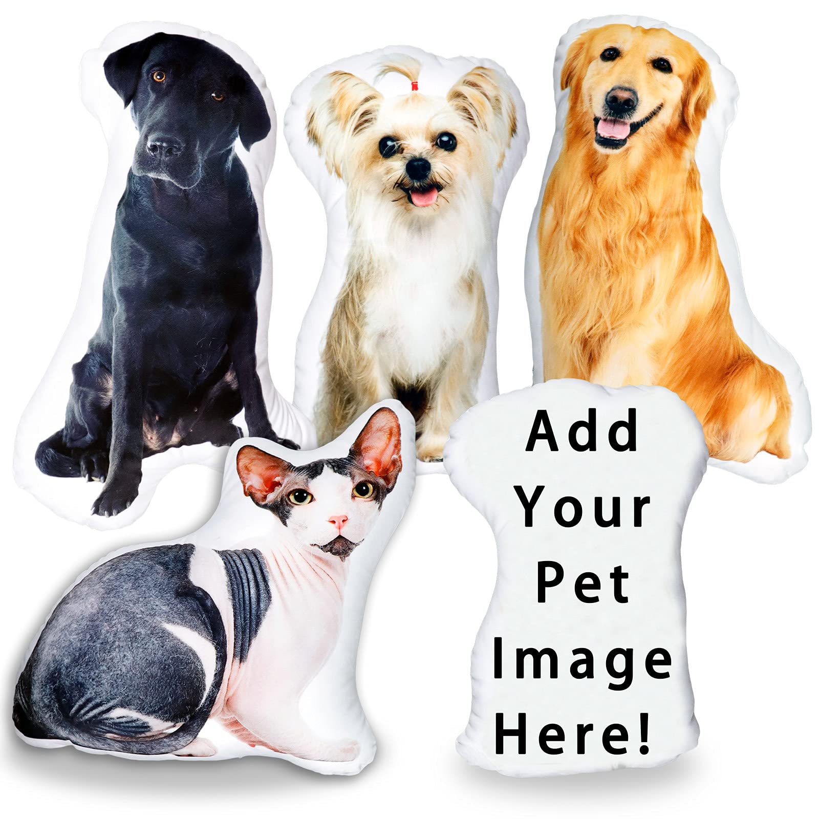 Custom Pet Pillow, Personalized Shaped Pillow with Pet/Picture/People and Others for Distinct Gift, Thanksgiving, Christmas, Valentine's Day, Halloween.(28inches)