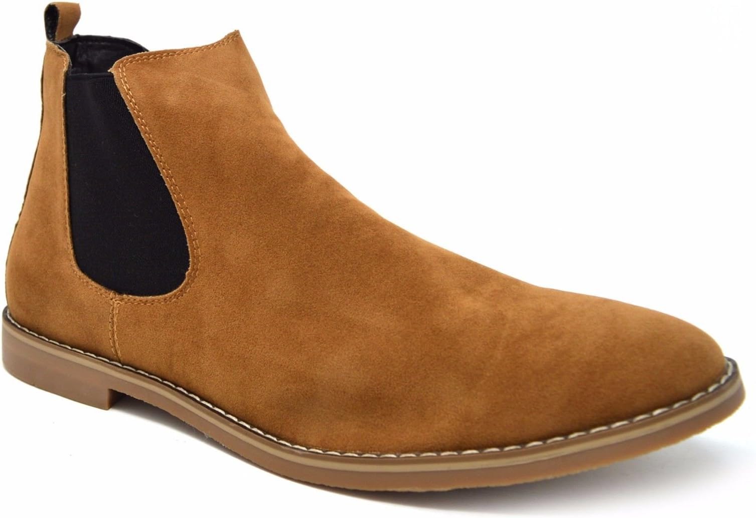 Xelay Mens New Navy Grey Suede Leather Chelsea Ankle Desert Boots Size 6-11