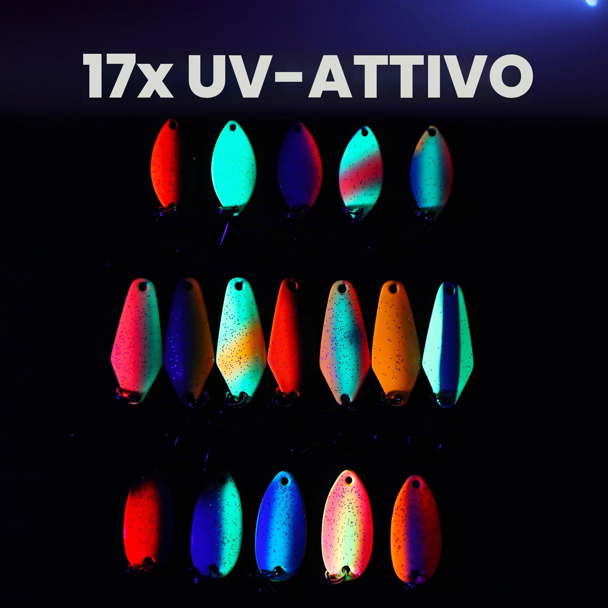 Paradox Fishing Set di esche per trote e trote, con scatola, per trote, pesca, trote, trote, spoon trote