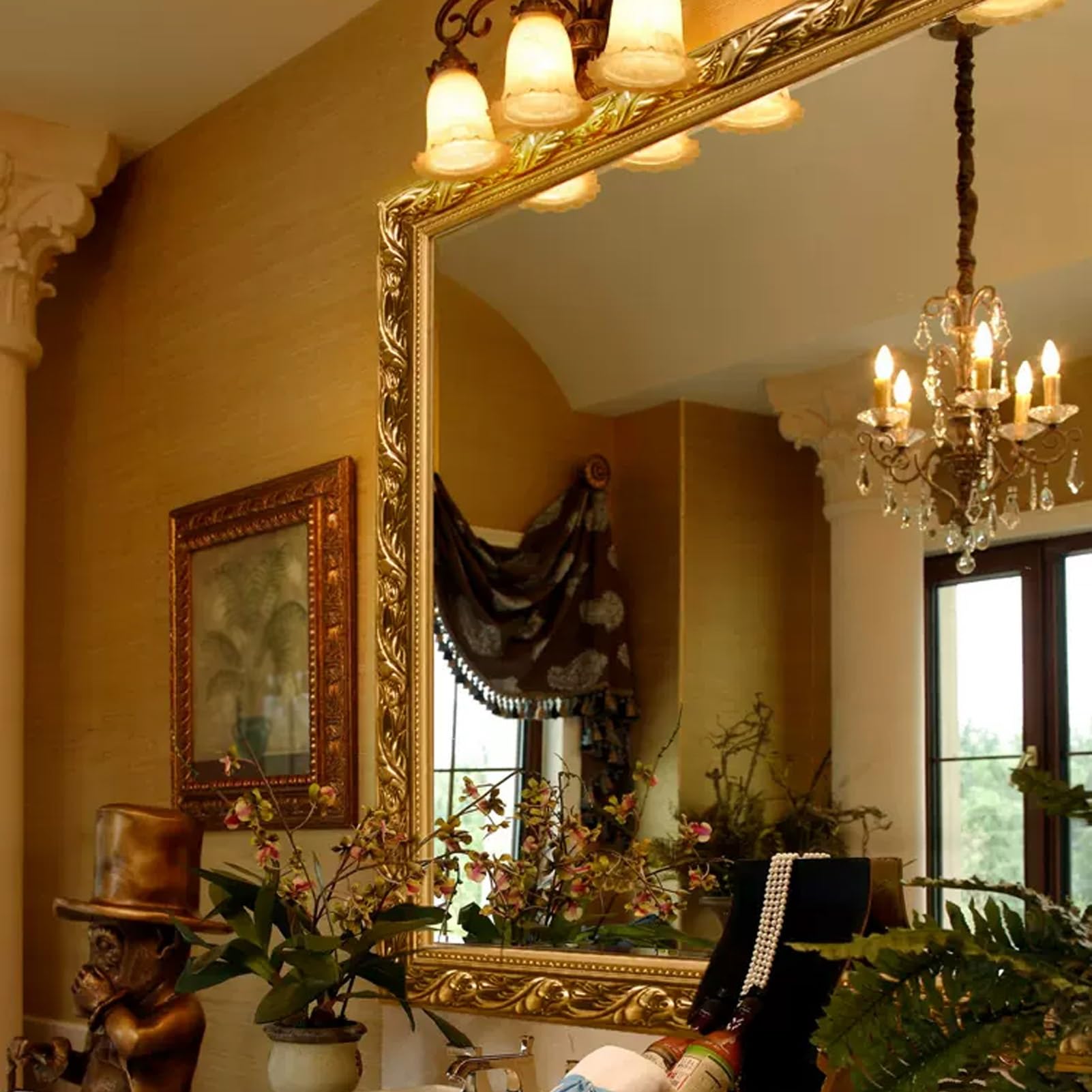 Amazon.com: Gold Mirrors for Wall Decor, Vintage Wall Mirror with