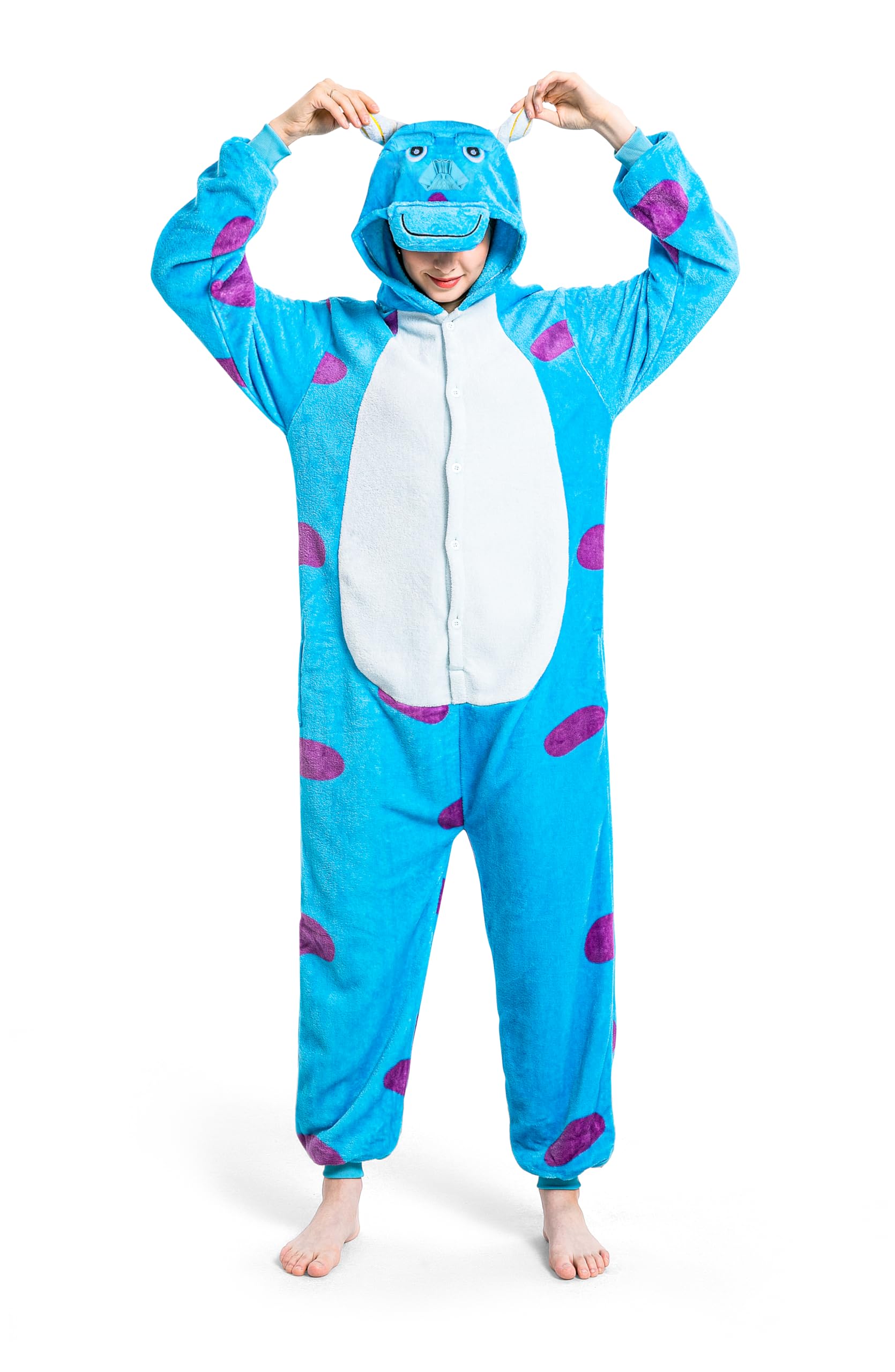 Unisexo Comodidad Suave Franela Animales Traje de Dormir Cosplay Ropa de Salón Pijamas