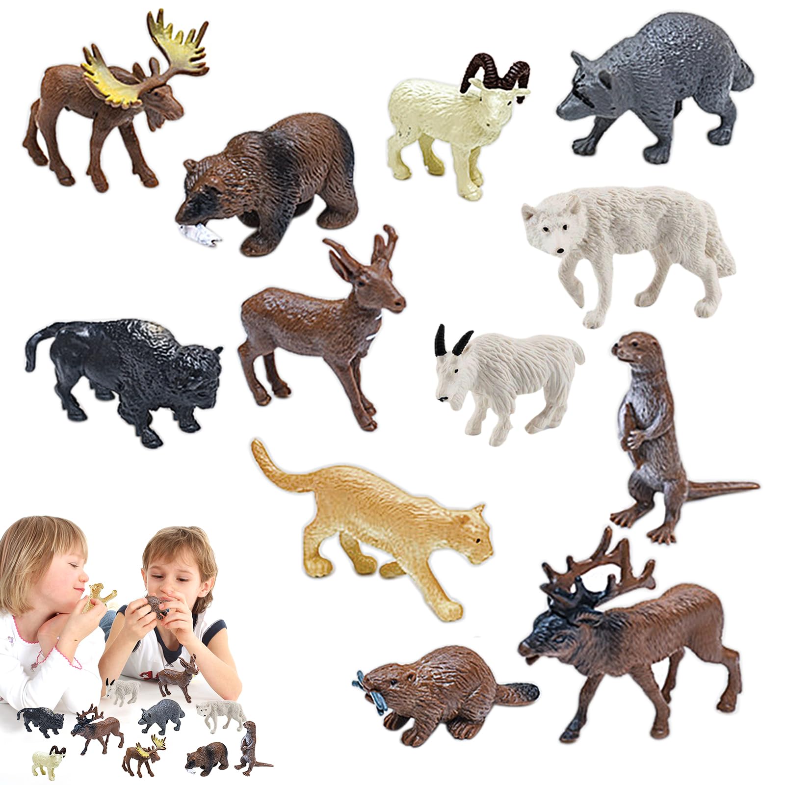 Set Di 12 Figure Di Animali Della Giungla In PVC - Giocattoli Educativi Realistici Per Bambini - 2