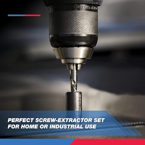 Miniatura 5 de NEIKO 04206A - Juego de extractor de tornillos, removedor de pernos rotos, multispline y extractores en espiral para tornillos pelados, espárragos,