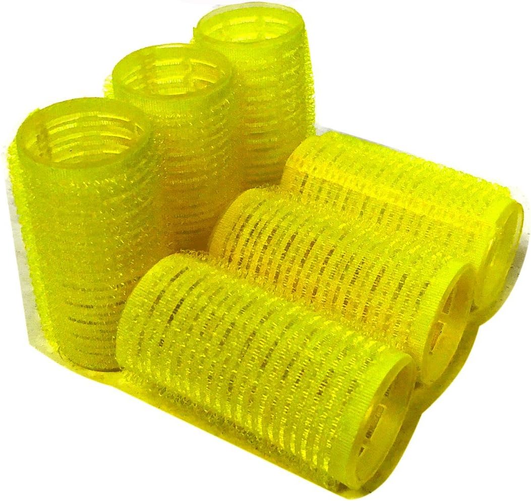 Self Hair Grip Velcro Curlers Rollers Pro Salon Hairdressing (Medium)
