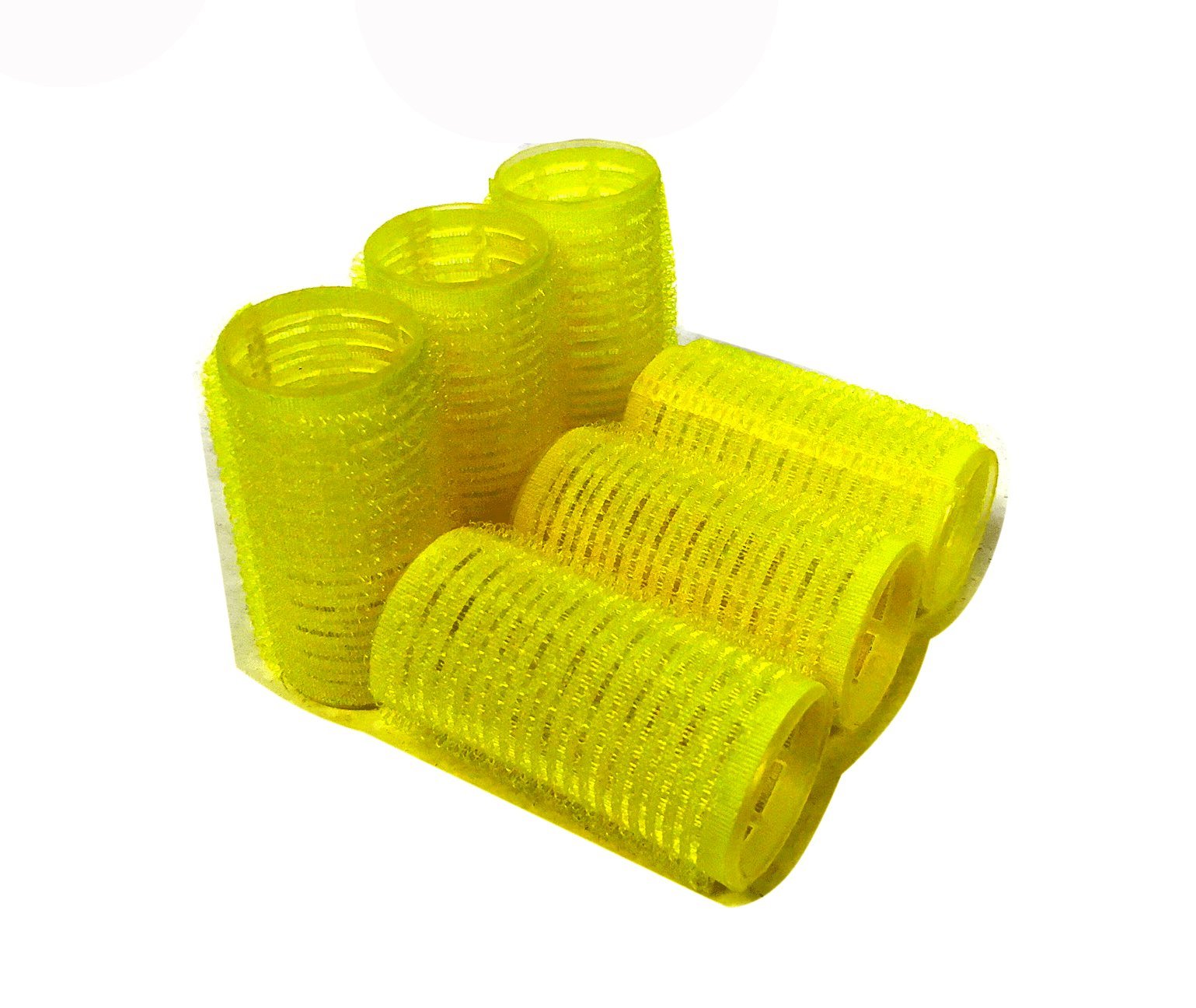 THE UM24 Self Hair Grip Velcro Curlers Rollers Pro Salon Hairdressing (Medium)