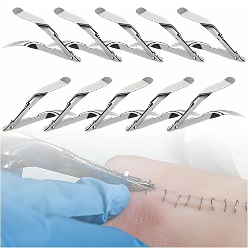 Lot de 10 extracteurs d'agrafes de peau en acier inoxydable de qualité chirurgic