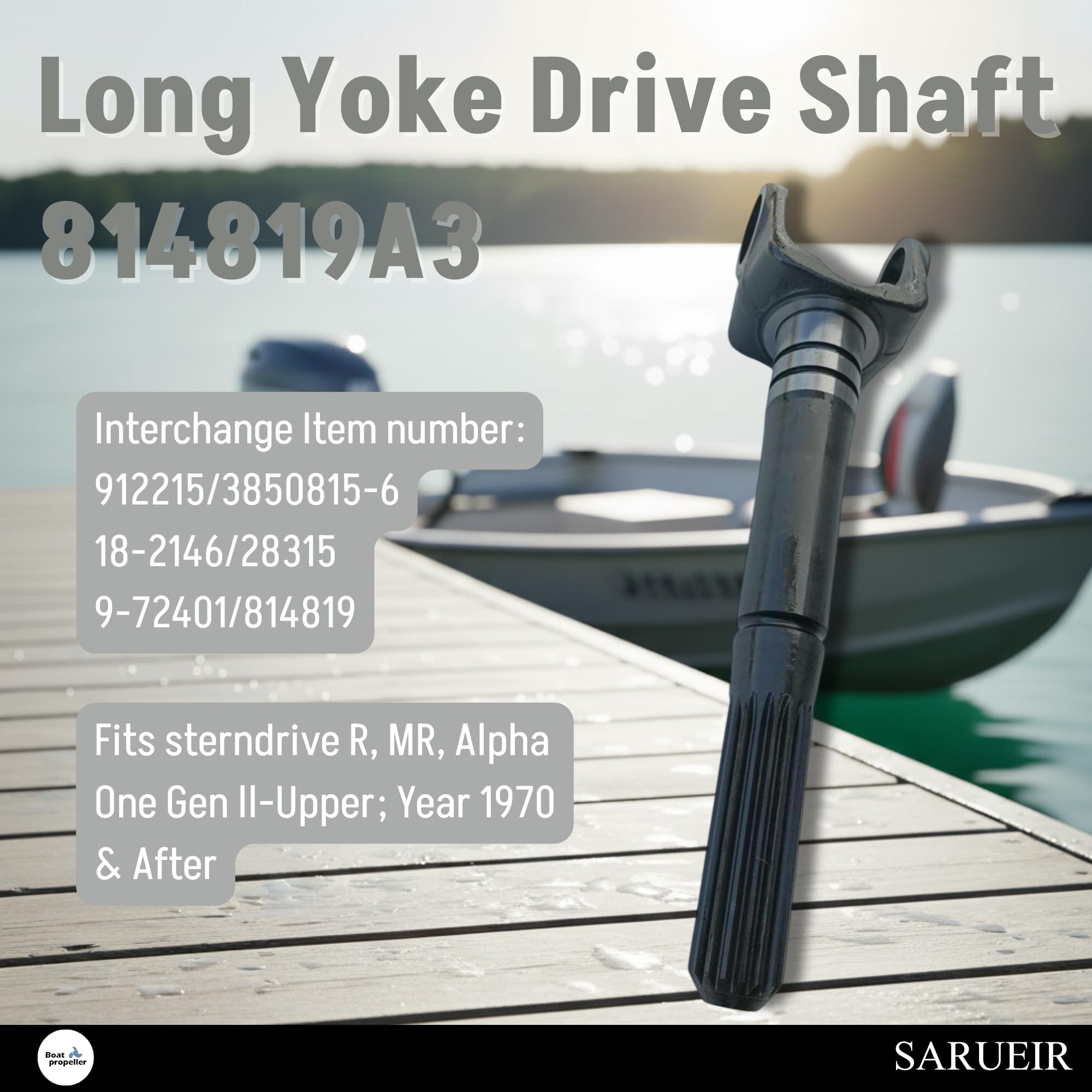 Amazon.com: Asaki 814819A3 Long Yoke Drive Shaft Replacement for