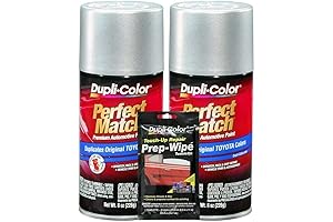 DupliColor BTY1602 Exact-Match Lunar Mist (Metallic) Automotive Paint and Prep Bundle for Toyota Vehicles