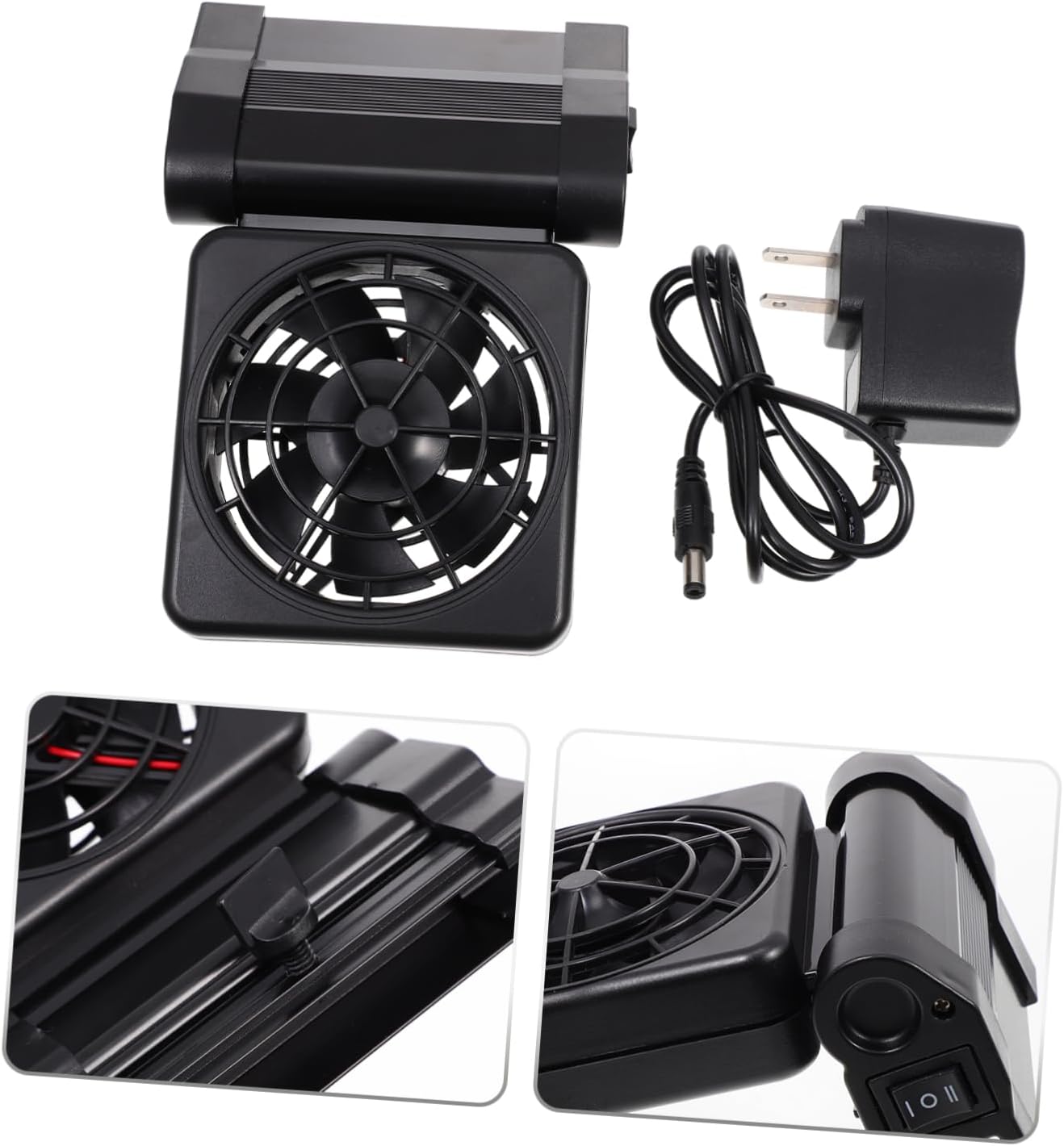 BESTonZON Adjustable Aquarium Cooling Fan for Fish Tank Lightweight Chiller System Compact Design with Quiet Operation for Shrimp and US Plug