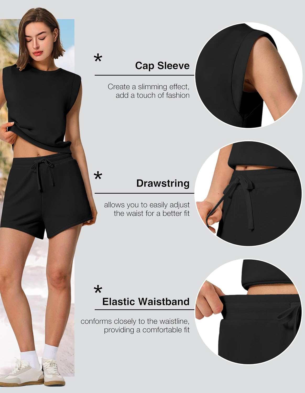 SPECIALMAGIC Two Piece Sets for Women Summer Vacation Outfits Lounge Sets Travel Outfits Sweatsuits Tracksuit