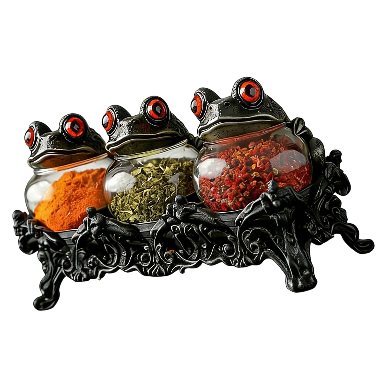 Jazuaiao Glass Condiment Containers Set Salt Jars Fun Role Play Themes Perfect for Kitchen Decors and Gifts Chefs