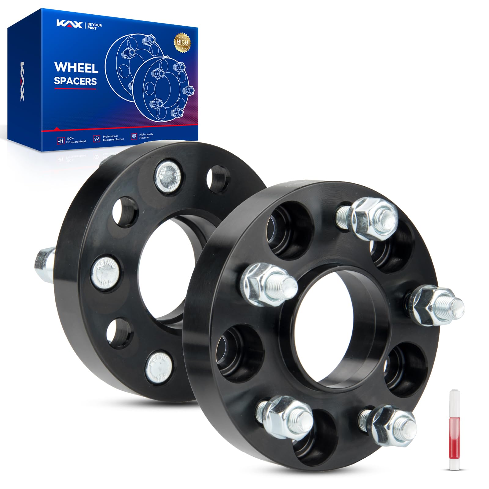 KAX 5x4.5 Wheel Spacers,1 inch 5 Lug Hub Centric Wheel Spacers fit for Altima, Rogue, Sentra, Maxima, Murano, Pathfinder, Rogue Sport, QX50, with M10x1.25 Studs 66.1mm Hub Bore,2Pcs