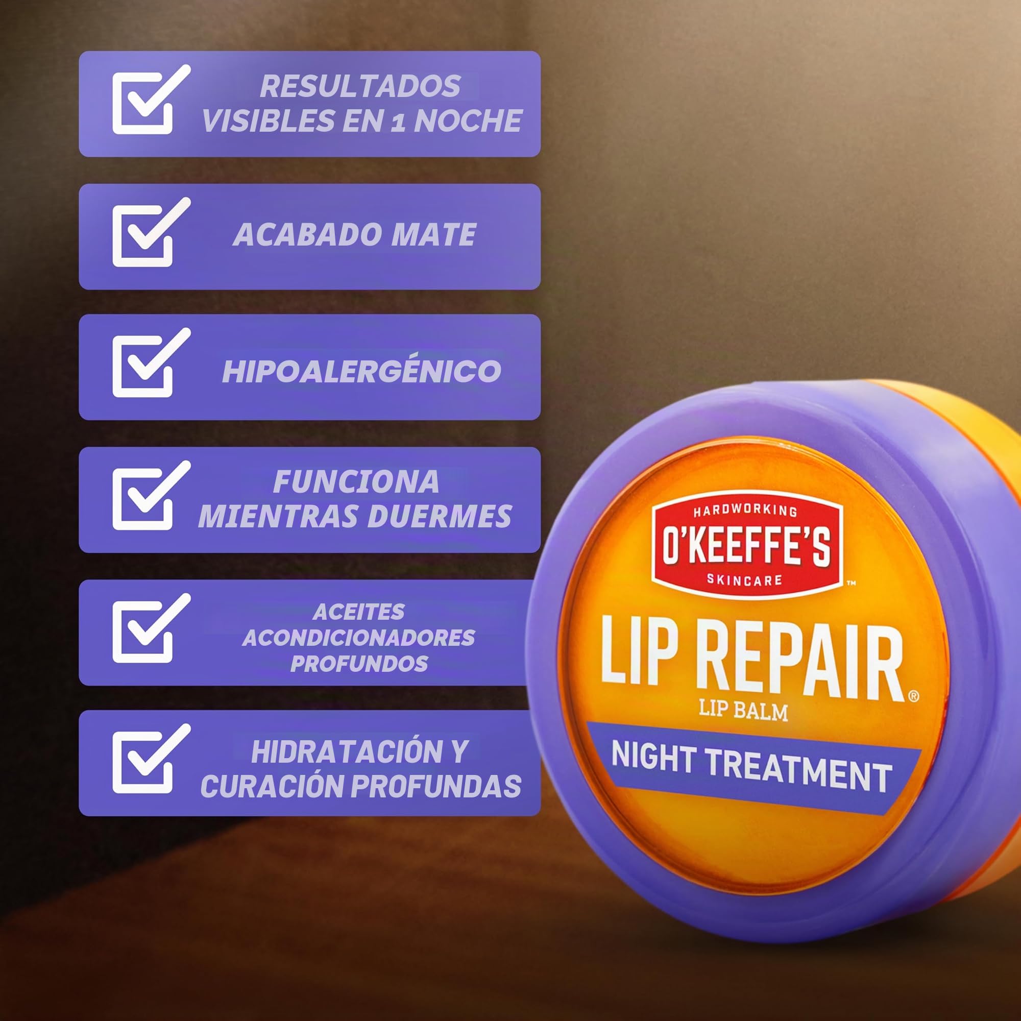 O'Keeffe's Lip Repair Bálsamo labial: night treatment jar (Claro)