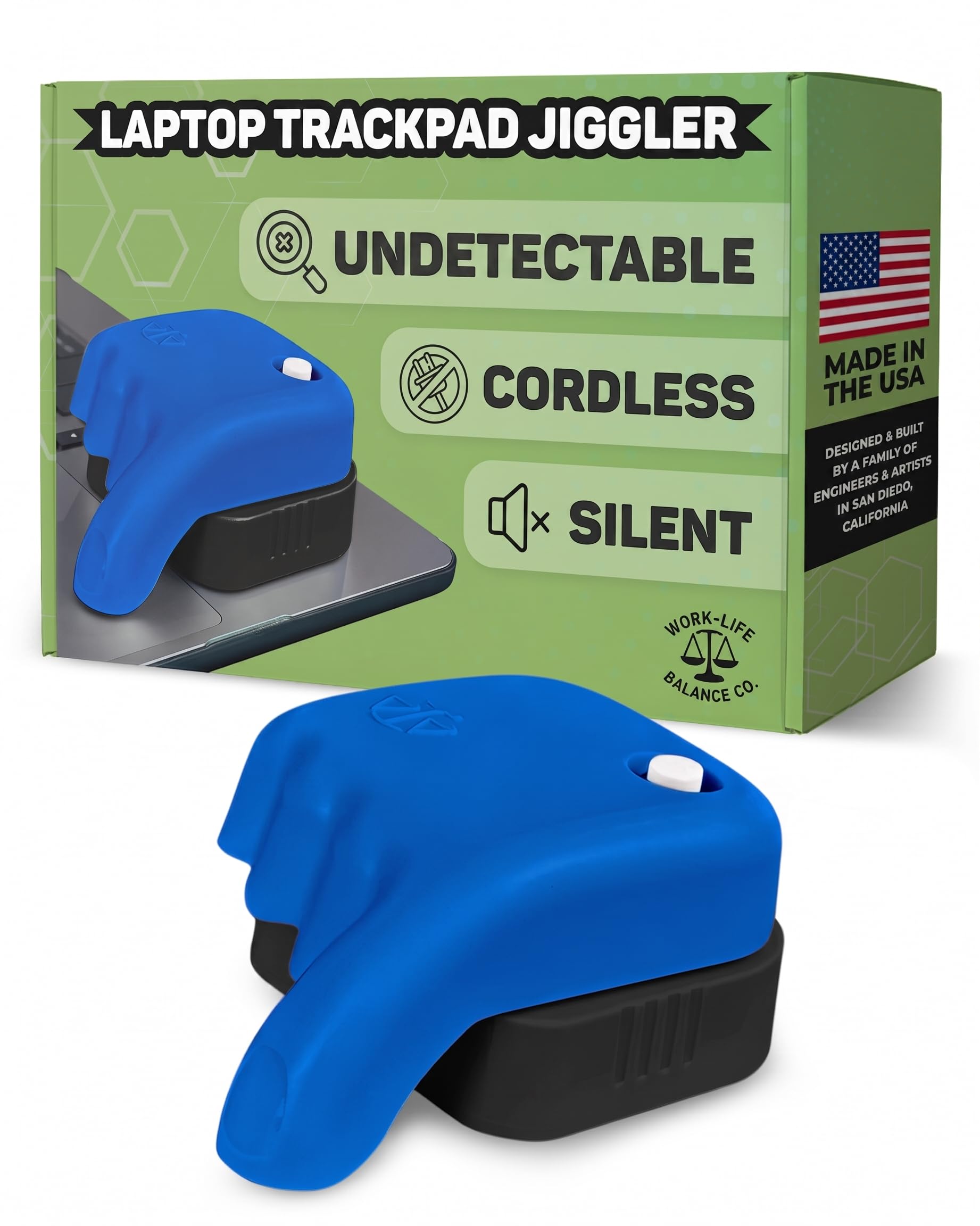 Randomized Mouse Trackpad Jiggler - Undetectable Mechanical Moving Device for Laptop, Automatic Shaker Clicker to Keep Screen Active for Remote Work Essential - Blue-picture-27