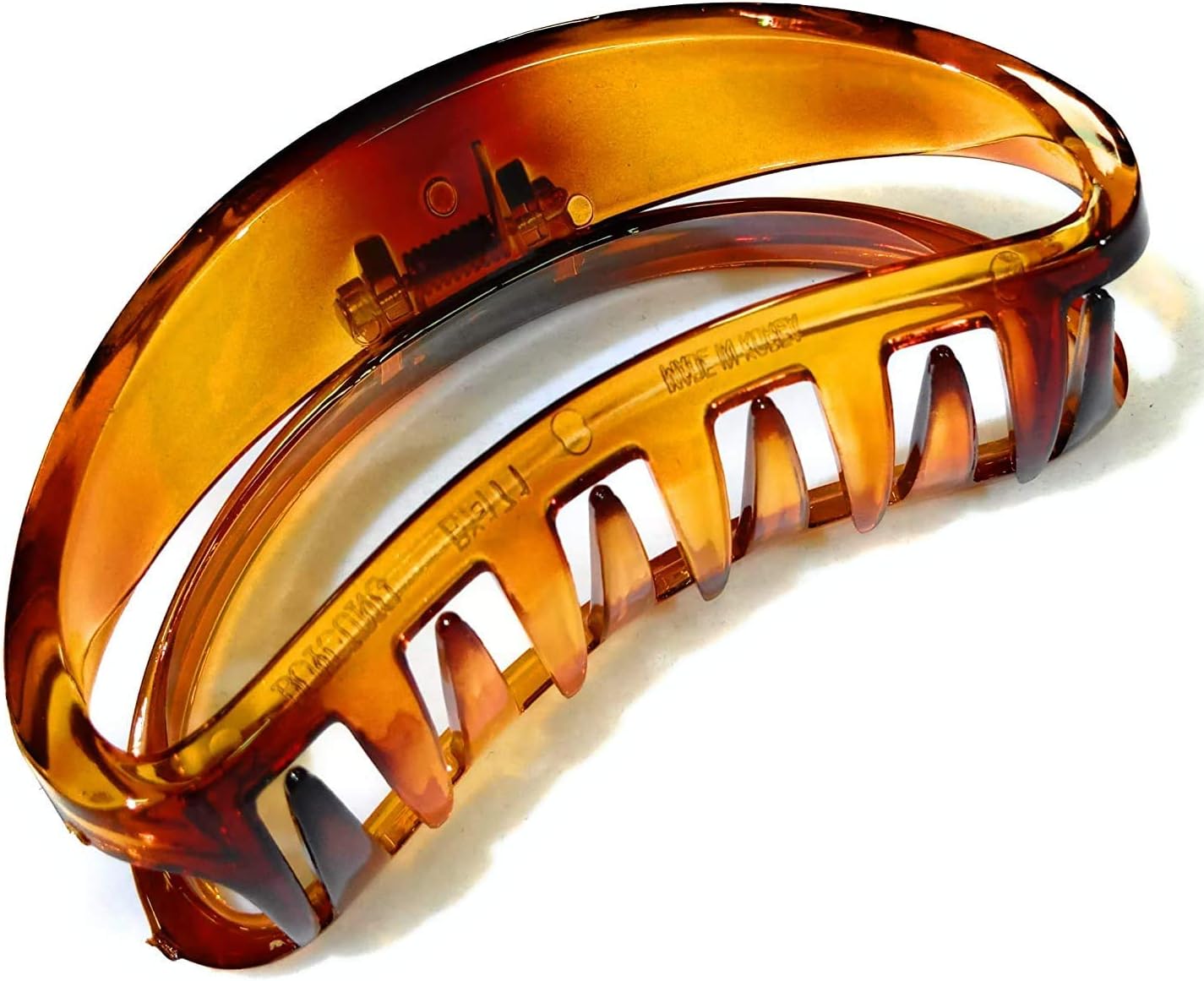 imioxo Korean Style Big Resin Plastic Hair Clutcher/Hair Clip for Girl and Women. (Size 4.5 Inches Approx.) (Pattern_3)
