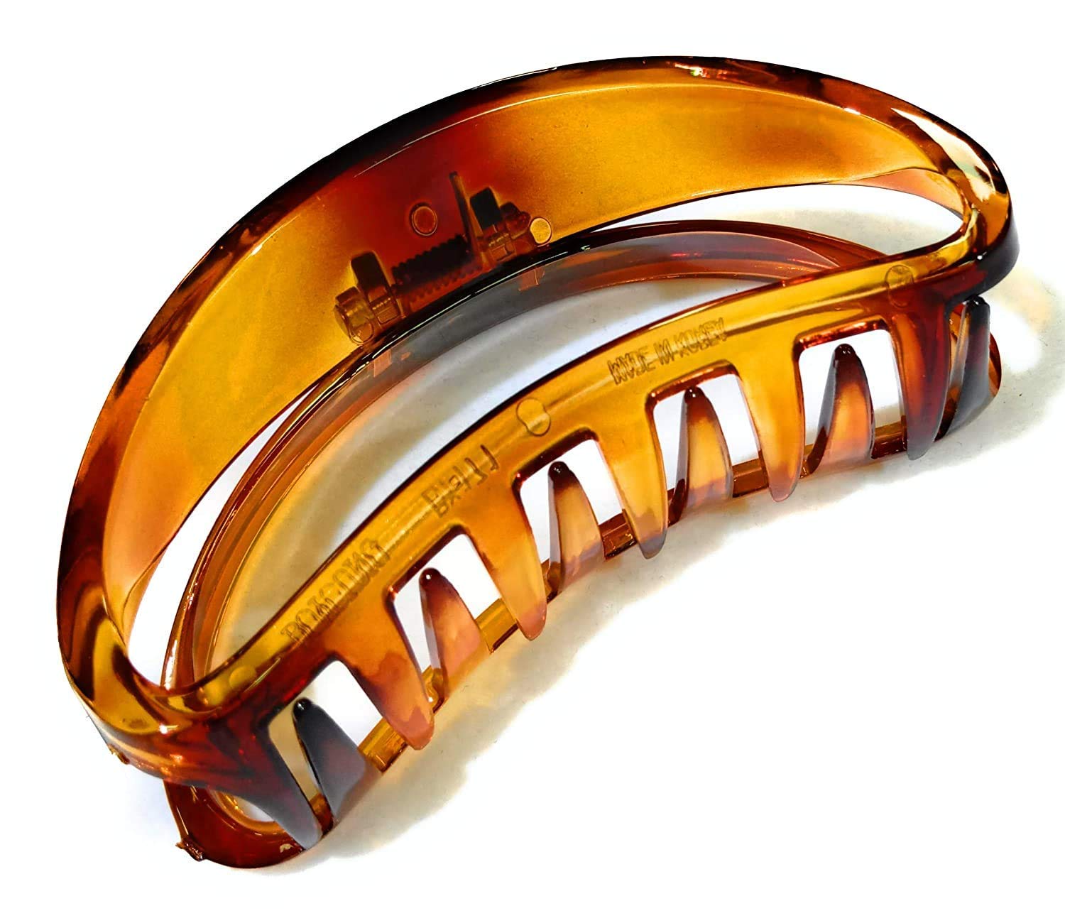 imioxo Korean Style Big Resin Plastic Hair Clutcher/Hair Clip for Girl and Women. (Size 4.5 Inches Approx.) (Pattern_3)