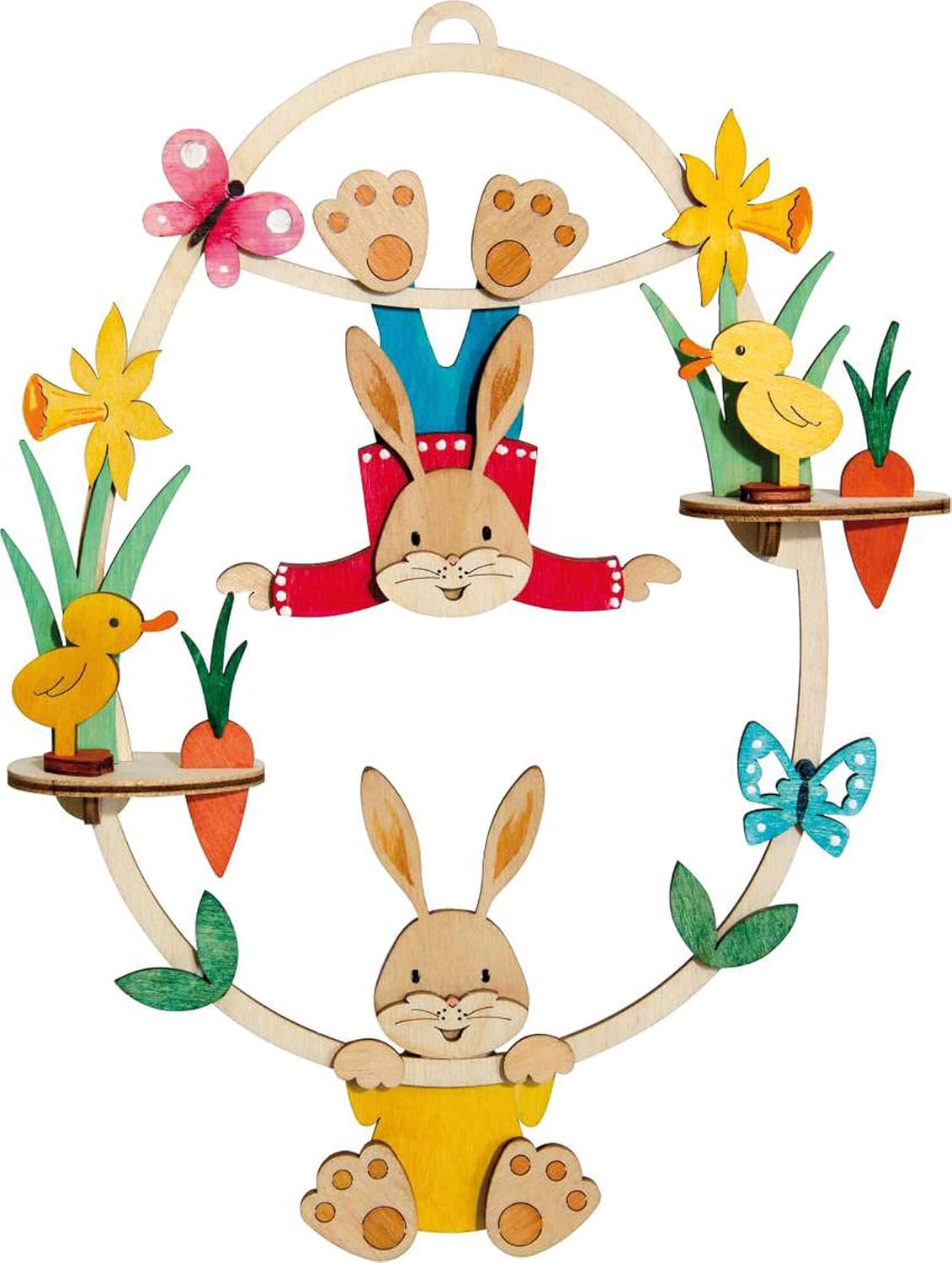 Drechslerei Kuhnert Craft Set Window Picture Rabbit Swing 25 cm