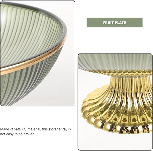 Miniatura 8 de Yardwe Tazón decorativo de frutas cuenco de aperitivos con patas Bandeja de servir de frutas Plato de caramelo Plato de galletas Soporte de pastel