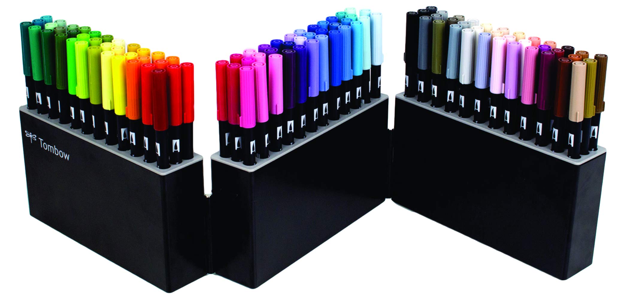 Estojo Dual Brush com 108 Marcadores Pincéis, sendo 107 em Cores e