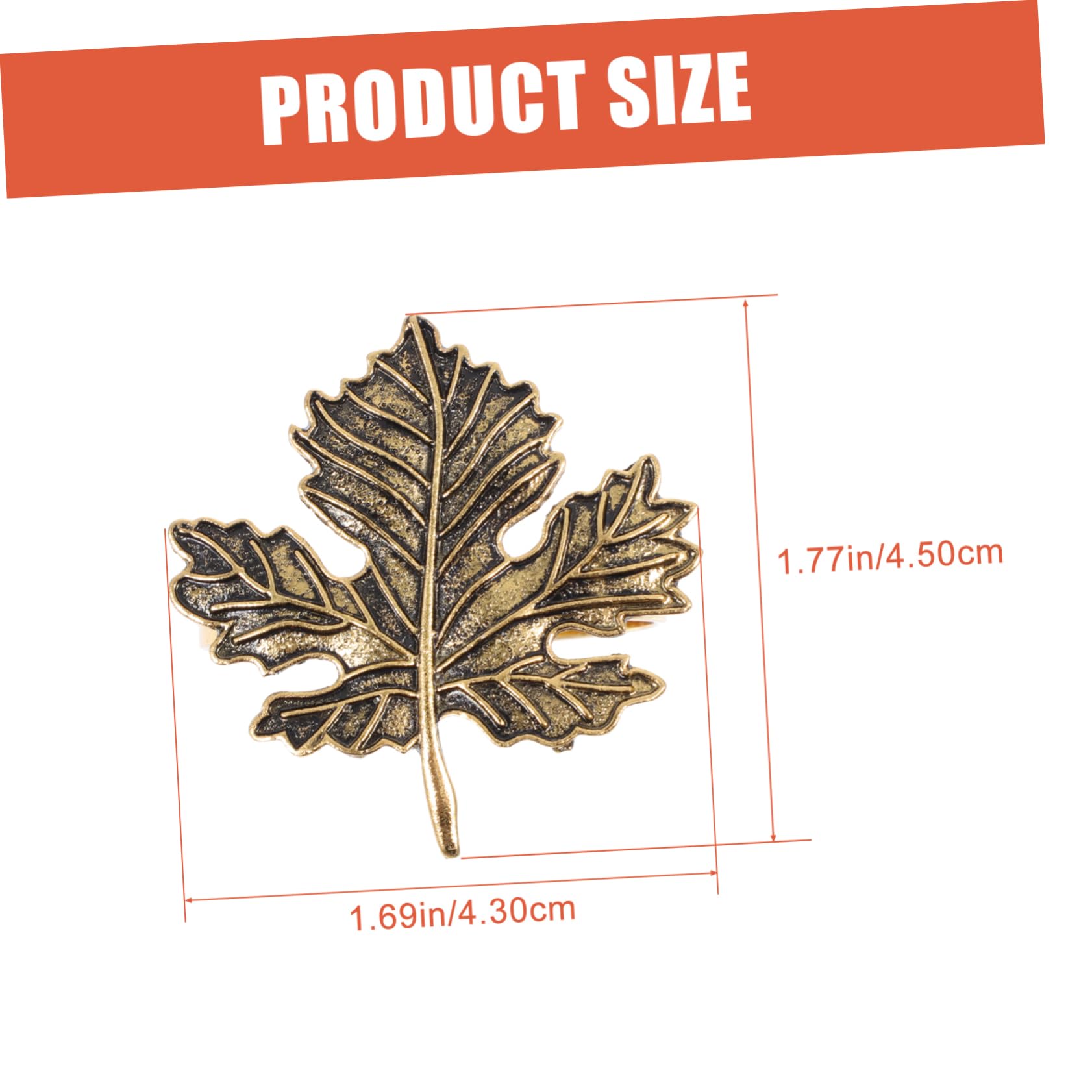 ABOOFAN 3 Sets Elegante Ahornblatt-servietten Thanksgiving-tischdekoration Blattform Serviettenhalter 4 Stück X 3