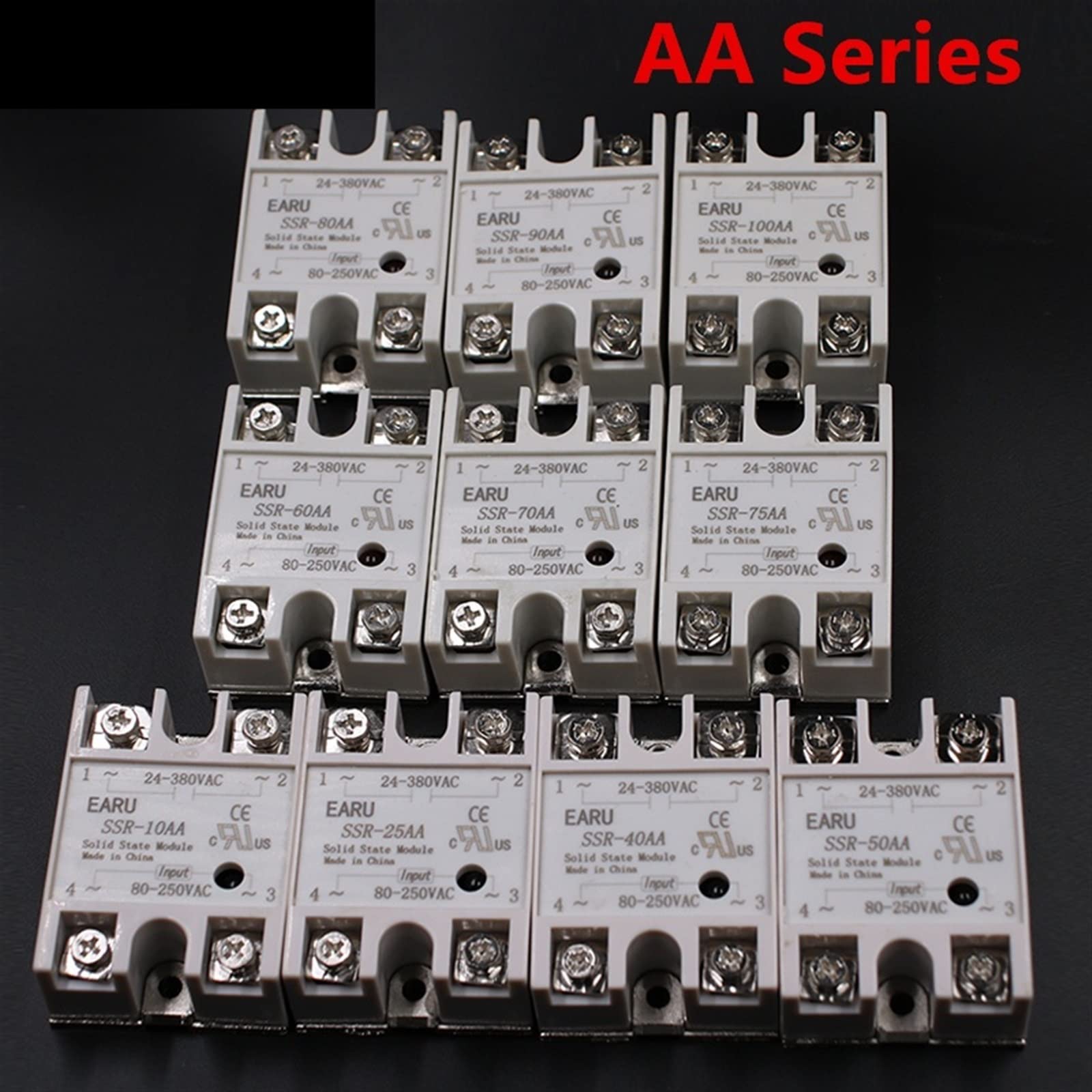 Modulo relè a Stato Solido SSR-25AA SSR-25 SSR 25A Ingresso 80-250 V CA a Uscita 24-380 V CA Controllo Industriale