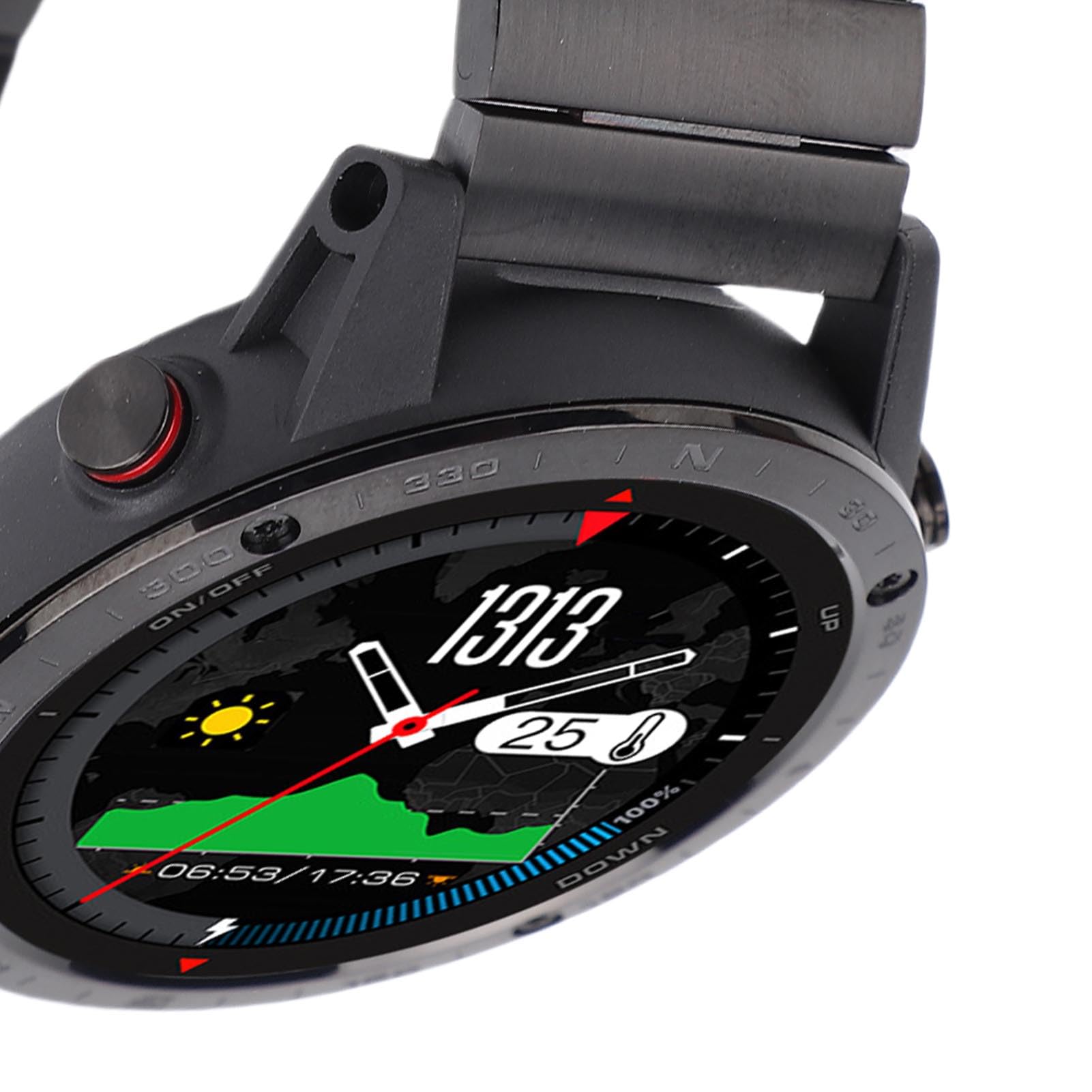 Haofy Smartwatch Sportivo da Uomo con Touchscreen Rotondo da 1,3 Pollici, Monitoraggio del Fitness Impermeabile per Immersioni e Corsa, Design in Lega Ti
