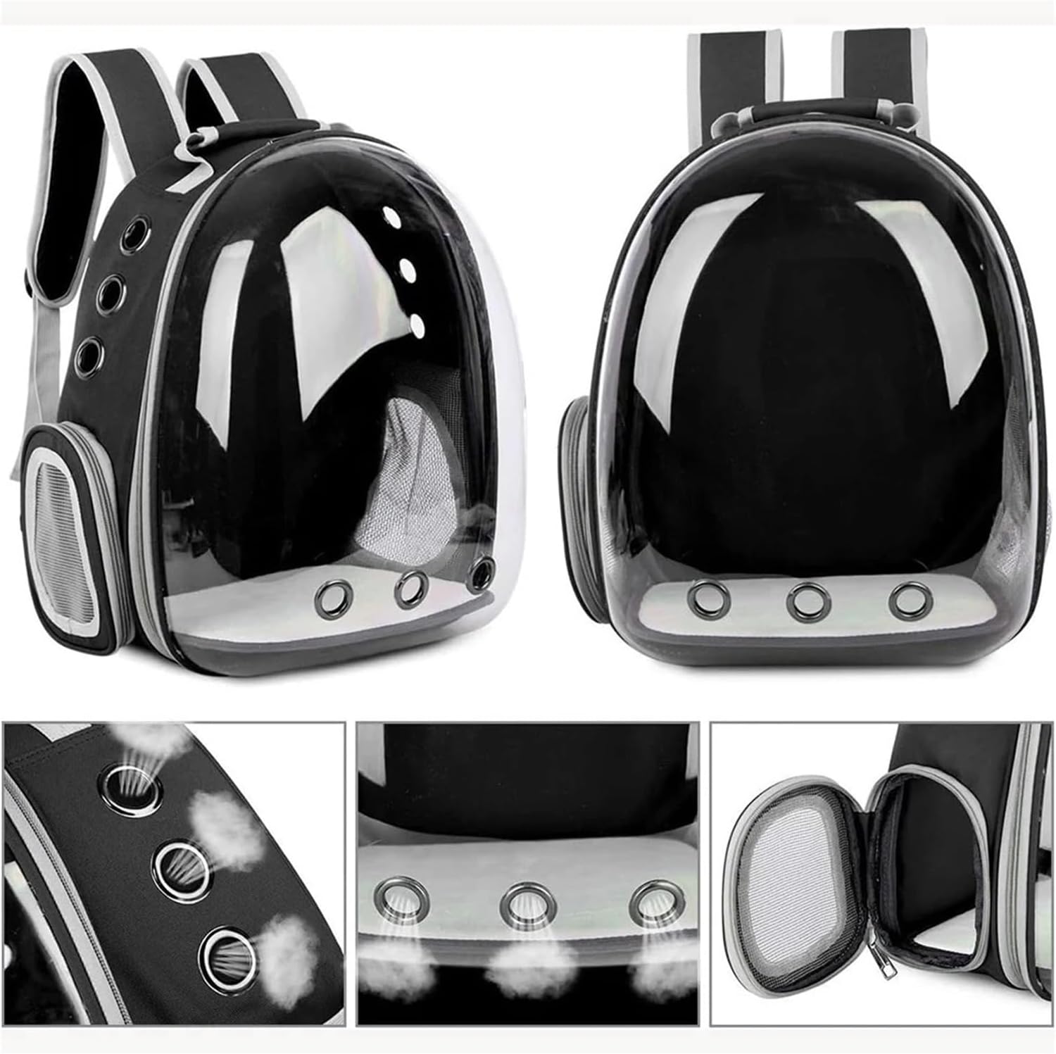 Pet Carrier Backpack - Transparent Capsule Bubble Design, Breathable for Small Animals, Ideal for Travel